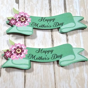 Happy Mother's Day banner, Die Cut, Confetti, Card topper, Scrapbook Embellishments image 6