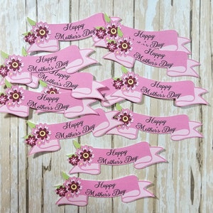 Happy Mother's Day banner, Die Cut, Confetti, Card topper, Scrapbook Embellishments image 9