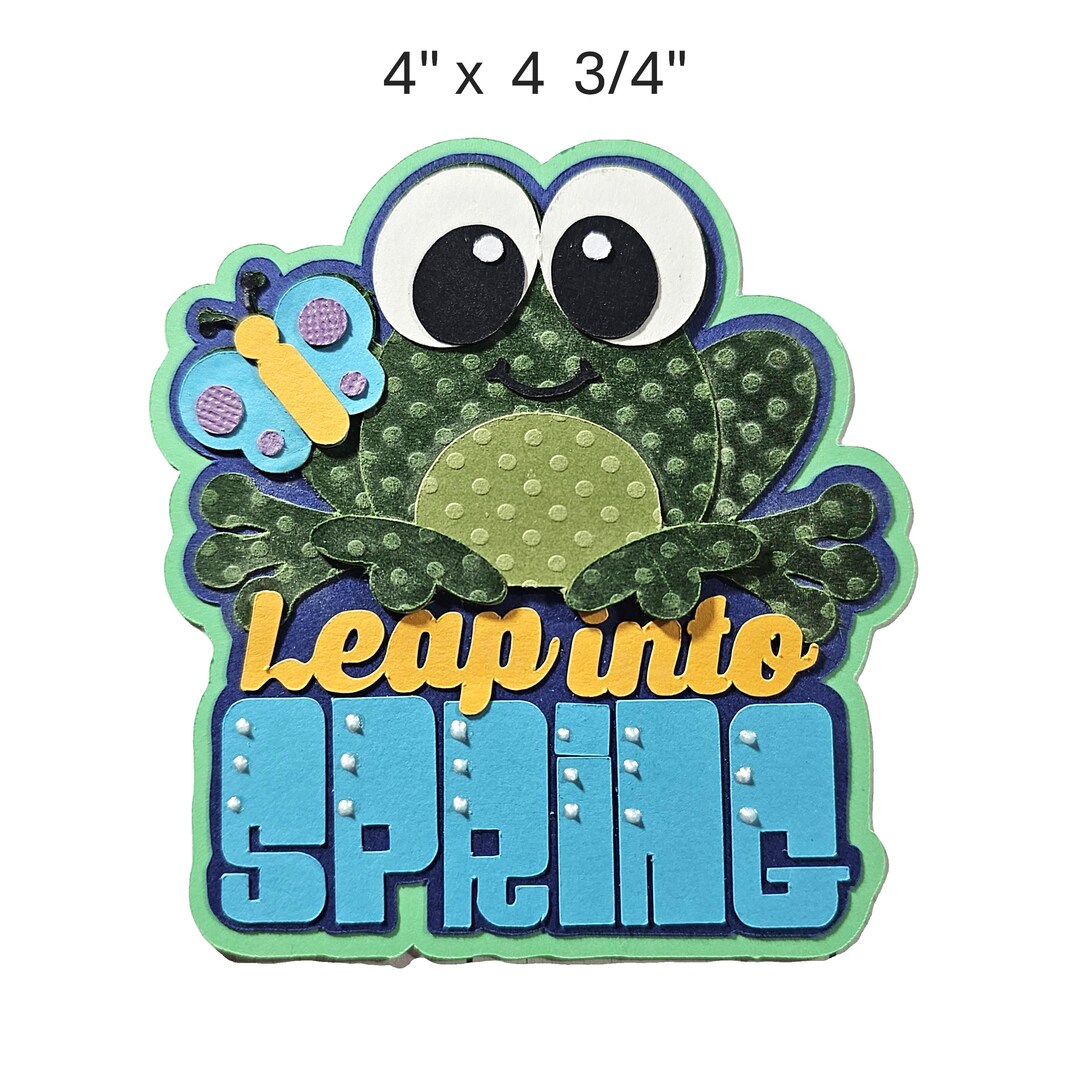 Spring Scrapbook Title: Frog & Butterfly Die Cut Embellishment - Etsy