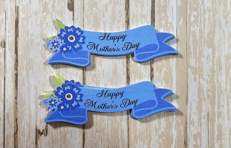 Happy Mother's Day banner, Die Cut, Confetti, Card topper, Scrapbook Embellishments image 2