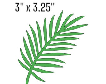 Palm tree leaf die cut, (30), scrapbook embellishments, Card topper