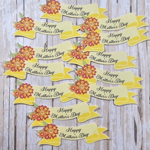 Happy Mother's Day banner, Die Cut, Confetti, Card topper, Scrapbook Embellishments image 5