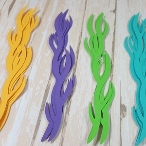 Seaweed Die Cuts: Colorful Scrapbook Embellishments, 5 inch (12 pc)