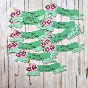 Happy Mother's Day banner, Die Cut, Confetti, Card topper, Scrapbook Embellishments image 7