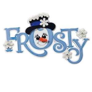 Frosty the Snowman Scrapbook embellishment, Frosty die cut, Frosty Card topper, Frosty snowman fitle