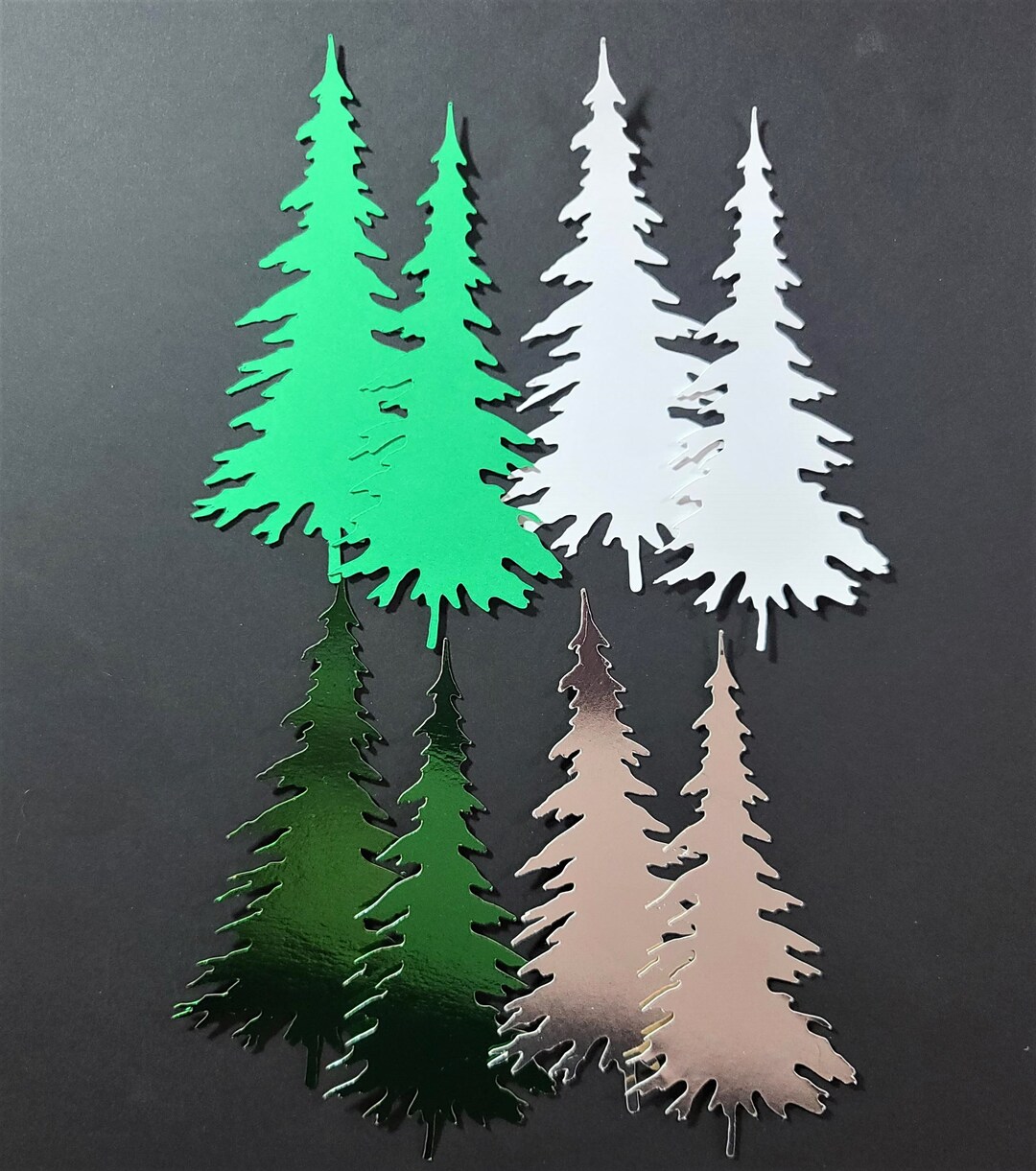 Christmas Tree Die Cuts, Christmas Tree, Pine Tree Die Cut, Card