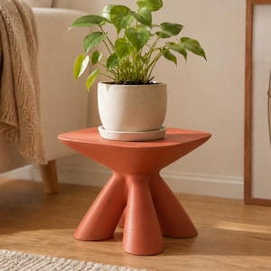 Soporte para plantas escultural impreso en 3D, pedestal elevador minimalista moderno, 5 tamaños. imagen 1