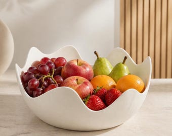 Frutero moderno ondulado / Centro de mesa decorativo impreso en 3D con PLA