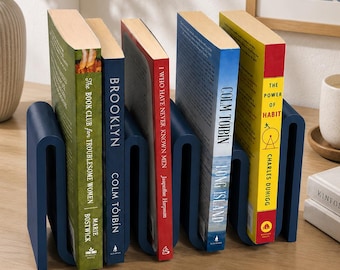 Sculptural Book Holder, Modern Desk Shelf, Japandi Decor, PLA Book Organizer