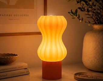 3D Printed Table Lamp | Minimalist Japandi Scandinavian Nightstand Light