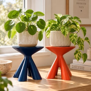 Soporte para plantas escultural impreso en 3D, pedestal elevador minimalista moderno, 5 tamaños. imagen 5