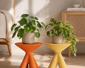 Soporte para plantas escultural impreso en 3D, pedestal elevador minimalista moderno, 5 tamaños.