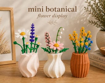 Petite Building Block Flower Vase, Mini Botanical Display Holder