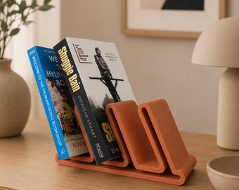 Tiered Book Stand, Modern Sculptural Desktop Organizer