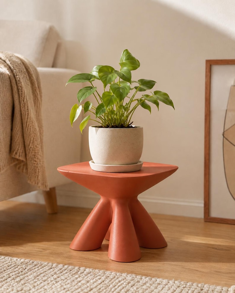 Soporte para plantas escultural impreso en 3D, pedestal elevador minimalista moderno, 5 tamaños. imagen 1