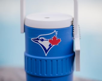 3D Printed Blue Jays Can Holder, Baseball Fan Drink Sleeve, Game Day Cooler Cosie, Standard 12oz/355ml Can