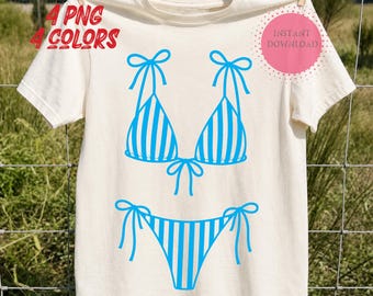 Top de bikini PNG, traje de baño a rayas negras PNG, playa de verano PNG, chica del lago PNG, fiesta en la piscina PNG, camisa de verano de moda PNG