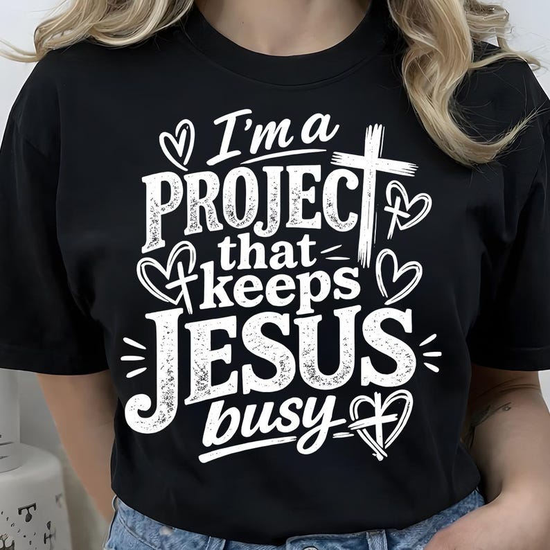 faith humor png with christian quote lettering