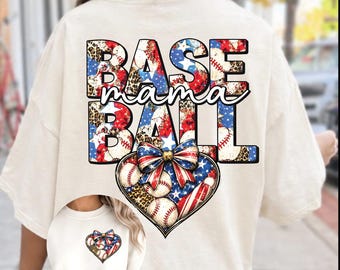 Retro Baseball Mama PNG, Game Day Bow Design, Sports Mom Sublimation (Digital Download)