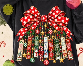 Christmas Bookshelf Bow PNG: Retro Holiday Books Ornament Stack Festive Decor png Vintage Christmas Art (Digital Download)