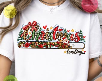 Ładowanie Bożego Narodzenia PNG, Retro Boże Narodzenie PNG, Lampart Boże Narodzenie PNG, Święty Mikołaj PNG, Projekt sublimacji na koszulce świątecznej