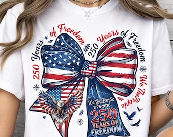 Estados Unidos 250 PNG, 1776–2026 Diseño de lazo patriótico, Gráfico para camiseta del 4 de julio de 2026, Descarga de sublimación de 250 años de libertad de EE. UU.