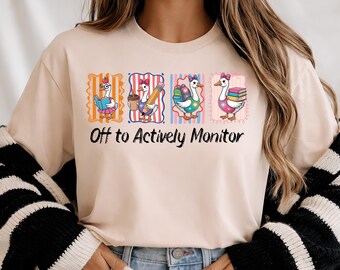 Funny Teacher Goose PNG Off To Actively Monitor Design, Testing Day Teacher Humor PNG, Back To School Classroom Digital Download