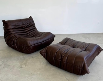 Togo Fireside lounge chair and ottoman by Michel Ducaroy