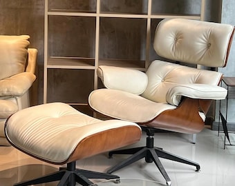 Eames loungestoel S van ottoman V3