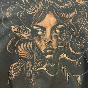 MADE TO ORDER Hand Painted Bleach Hoodie / Crewneck Medusa