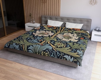 Funda nórdica de microfibra con estampado floral Heritage Grove, tamaños Twin, Twin XL, Queen y King, ropa de cama botánica.