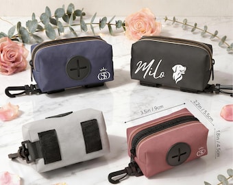 Personalized Dog Poop Bag Holder, Custom Leash Poop Bag Dispenser, Pet Waste Bag Pouch (3.5" x 2.2" x 1.8")