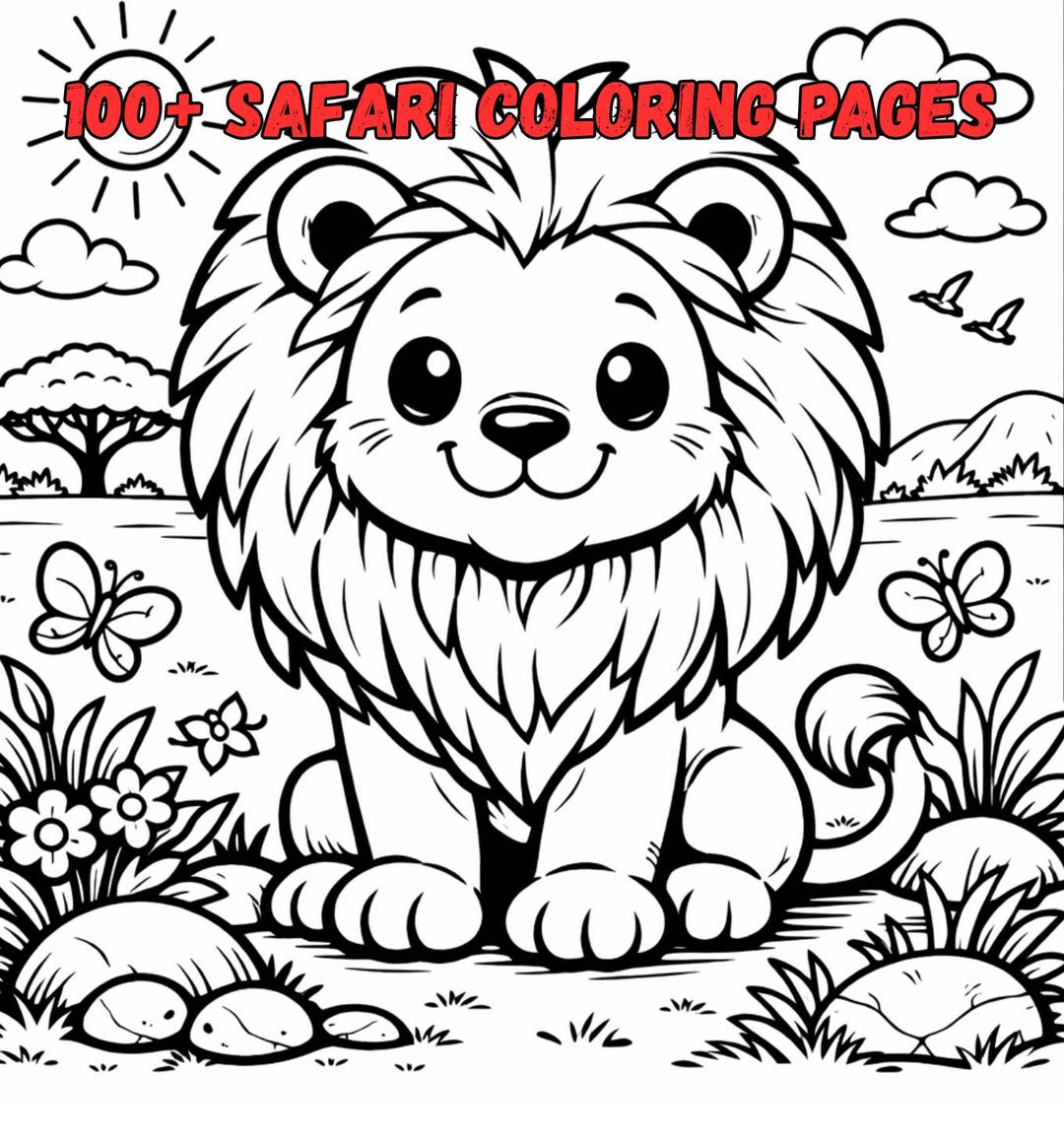 100+ Safari Animal Coloring Pages for Kids | Printable Wildlife Sheets ...