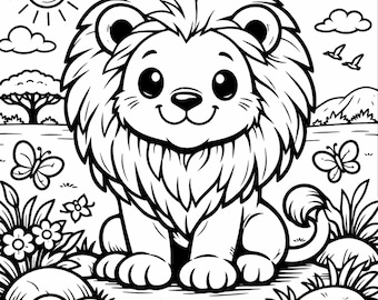 100+ Safari Animal Coloring Pages for Kids | Printable Wildlife Sheets | Instant Download PDF Bundle