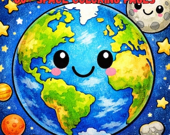 Space Coloring Pages for Kids | Planets, Rockets, Astronauts (PDF Download)