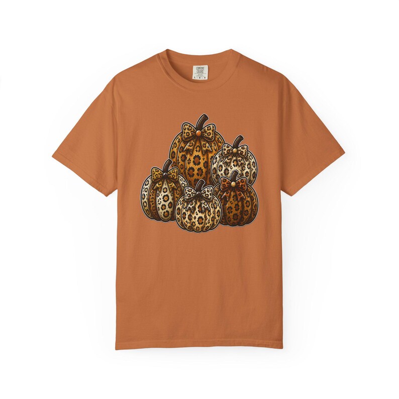 Leopard Pumpkins Comfort Colors T-Shirt | Fall Pumpkin Graphic Tee | Cute Fall Pumpkin Shirt | Cozy Cottagecore Harvest Season Tee image 14