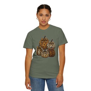 Leopard Pumpkins Comfort Colors T-Shirt | Fall Pumpkin Graphic Tee | Cute Fall Pumpkin Shirt | Cozy Cottagecore Harvest Season Tee image 7