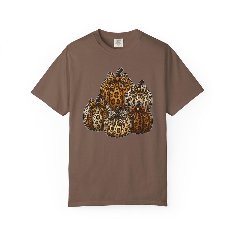 Leopard Pumpkins Comfort Colors T-Shirt | Fall Pumpkin Graphic Tee | Cute Fall Pumpkin Shirt | Cozy Cottagecore Harvest Season Tee image 15