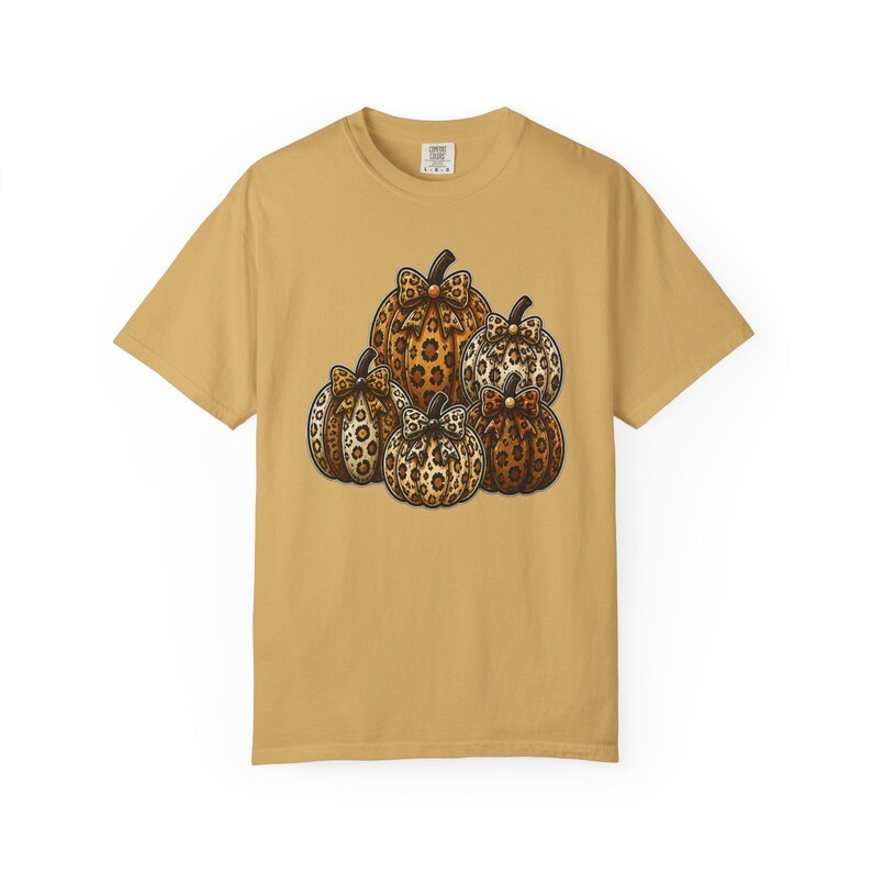 Leopard Pumpkins Comfort Colors T-Shirt | Fall Pumpkin Graphic Tee | Cute Fall Pumpkin Shirt | Cozy Cottagecore Harvest Season Tee image 13