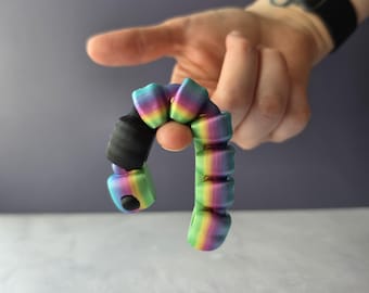 3D Printed Worm Earthworm Articulated Insect Animal | Flexi Fidget Toy | Creature | Sensory Toy |