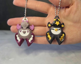 3D Printed Micro Bat Keychain | Flexi Fidget Toy | Halloween Creature | Sensory Toy |