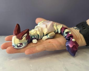 3D Printed Nezumi Dragon Articulated Animal | Flexi Fidget Toy | Creature | Sensory Toy |