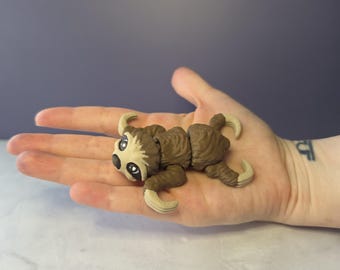 3D Printed Sloth Articulated Animal | Flexi Fidget Toy | Creature | Sensory Toy |