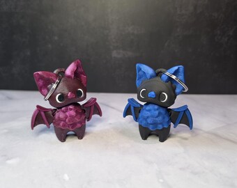 3D Printed  Articulated Halloween Pixie Bat | Flexi Fidget Toy | Key Chain Creature | Sensory Toy |