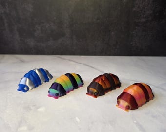 3D Printed Isopod Bug Articulated Animal | Flexi Fidget Toy | Creature | Sensory Toy |
