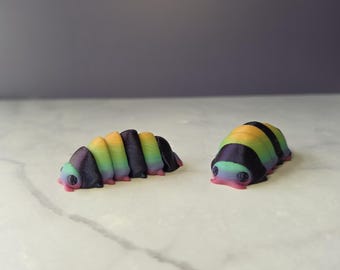 3D Printed Isopod Bug Articulated Animal | Flexi Fidget Toy | Creature | Sensory Toy |
