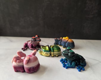Random 3D Printed Purge Animals | Recycled Filament Creatures | Eco Friendly Filament Waste Art |