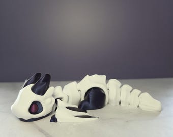 3D Printed Bone Dragon Articulated Animal | Flexi Fidget Toy | Creature | Sensory Toy |