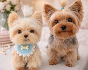 Custom Plush Dog Ornament | Personalized Handmade Pet Figurine Keepsake