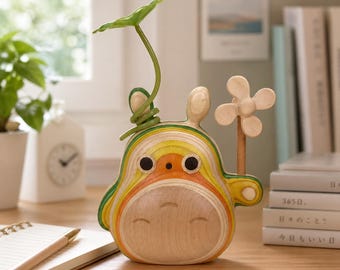 Figura de gato de madera, adorno para escritorio, regalo para amantes de los gatos